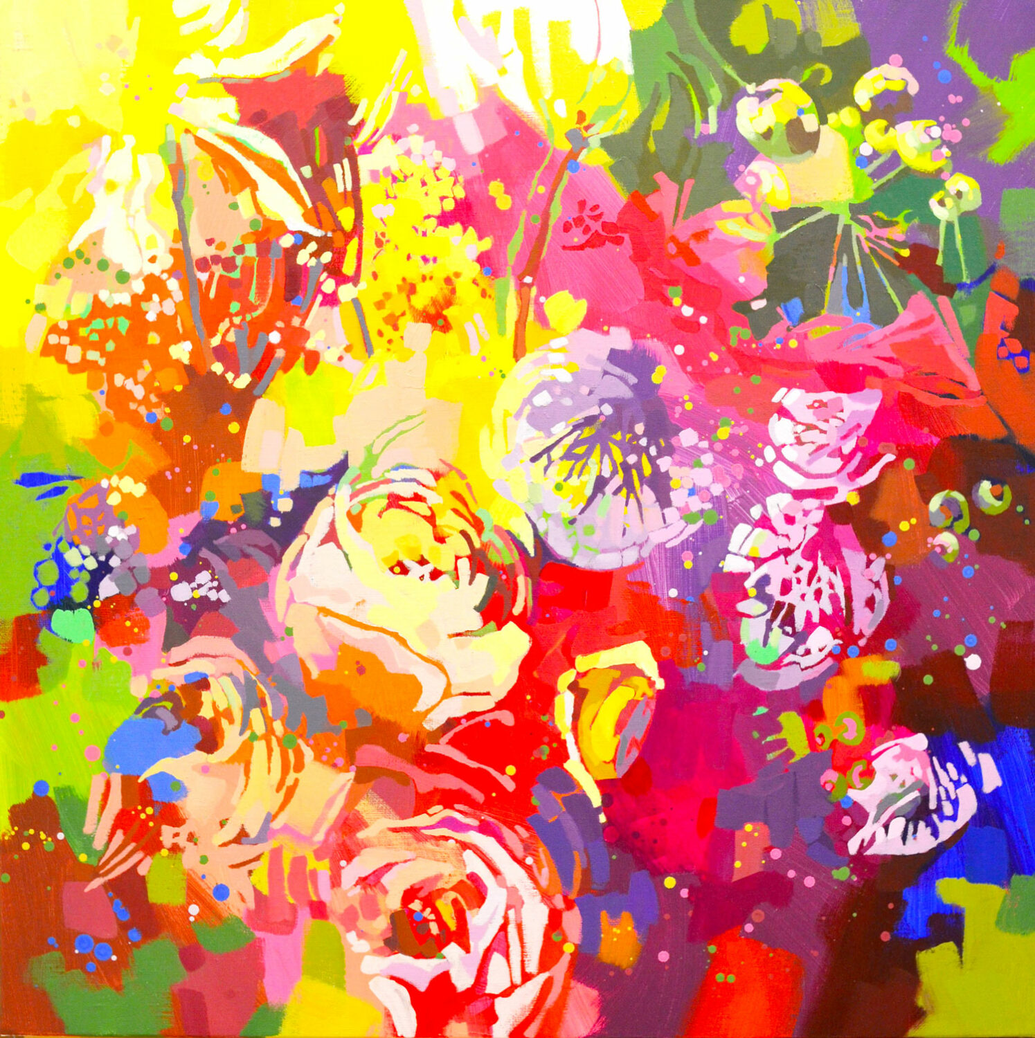 Besoin de couleurs, 80x80cm - Emmanuelle Lemetais